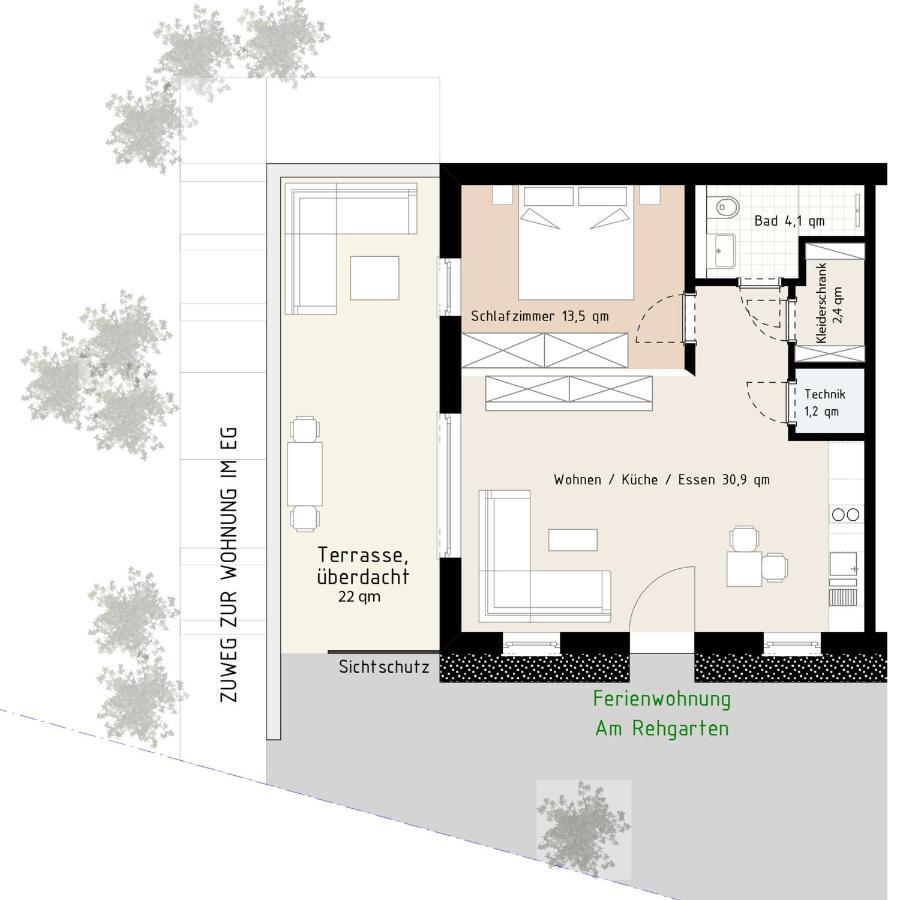 Ferienwohnung Am Rehgarten Ramsen Exterior foto